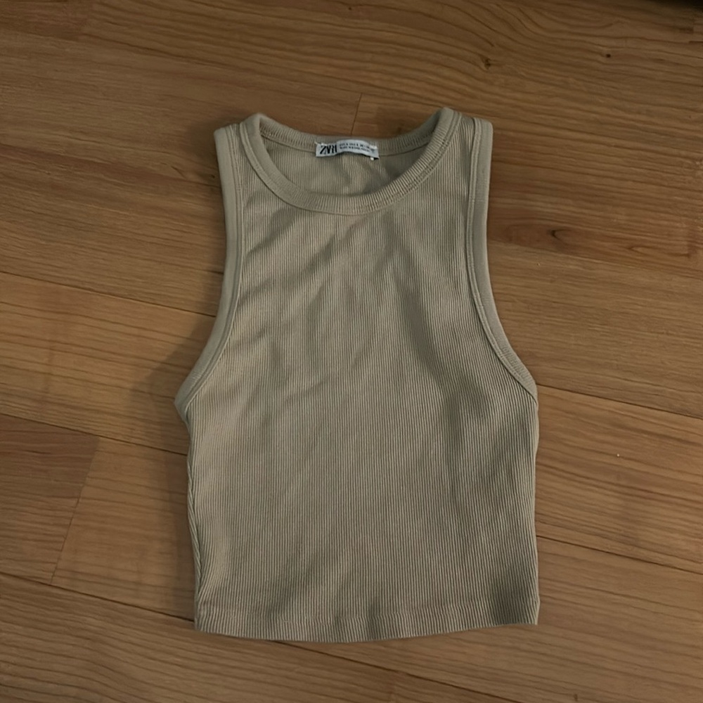 Zara cream/brown tank